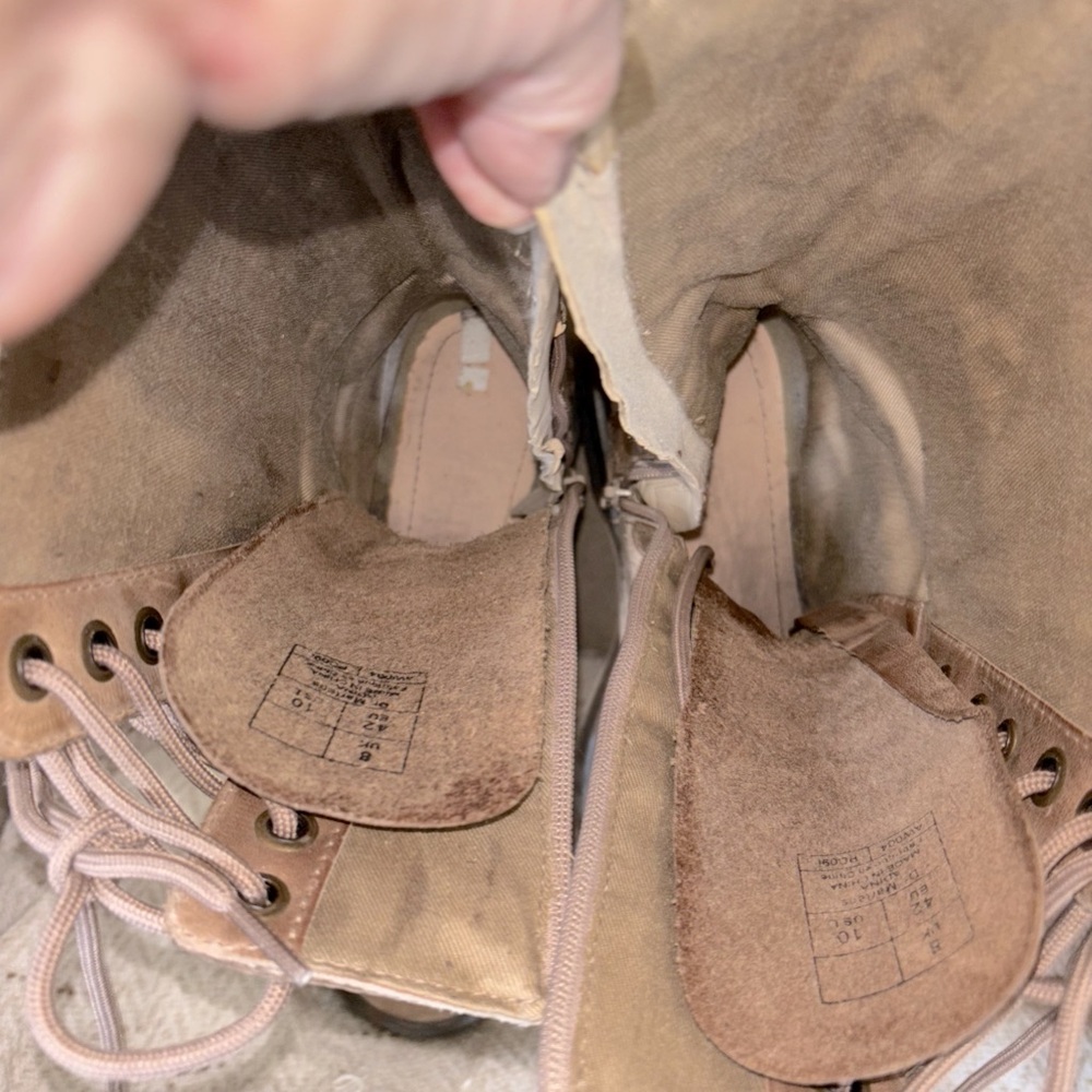 Dr. Martens Taupe Lace-Up Combat Boots - Picture 15 of 16
